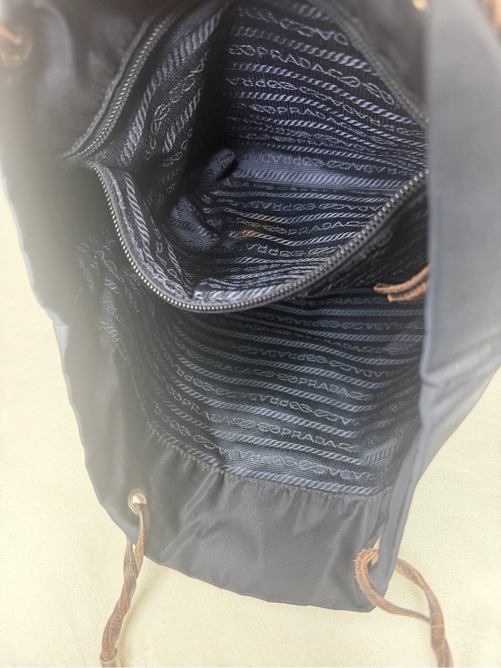 Prada Ring Handle Tote with Brown/Silver Handles - Picture 8 of 12
